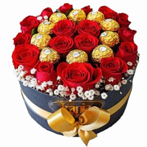 "                        Rosas Con Chocolate En Cilindro