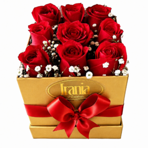 cubo de rosas irania floristeria