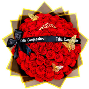 Bouquet de 75 Rosas con detalles