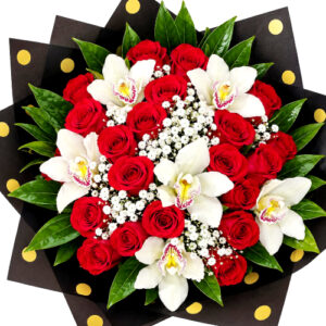 Bouquet de Rosas con Orquideas
